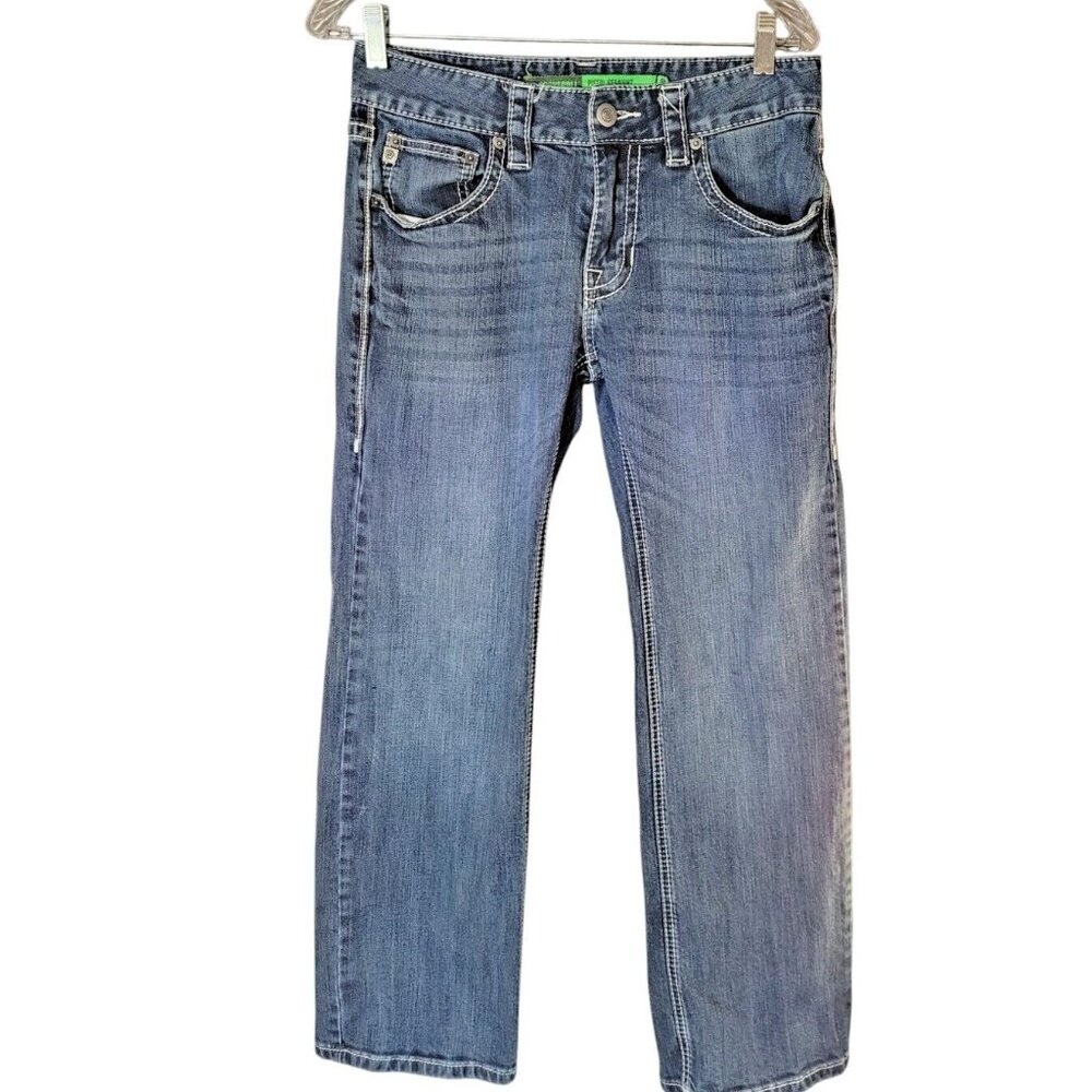 Rock & Roll Denim Jeans Mens 29/28 Pistol Straight Stretch Medium Wash - Picture 2 of 14